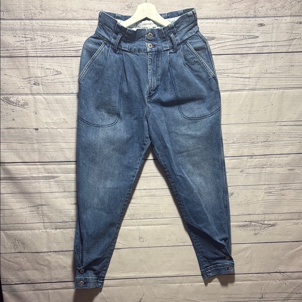Something Navy paper bag jeans